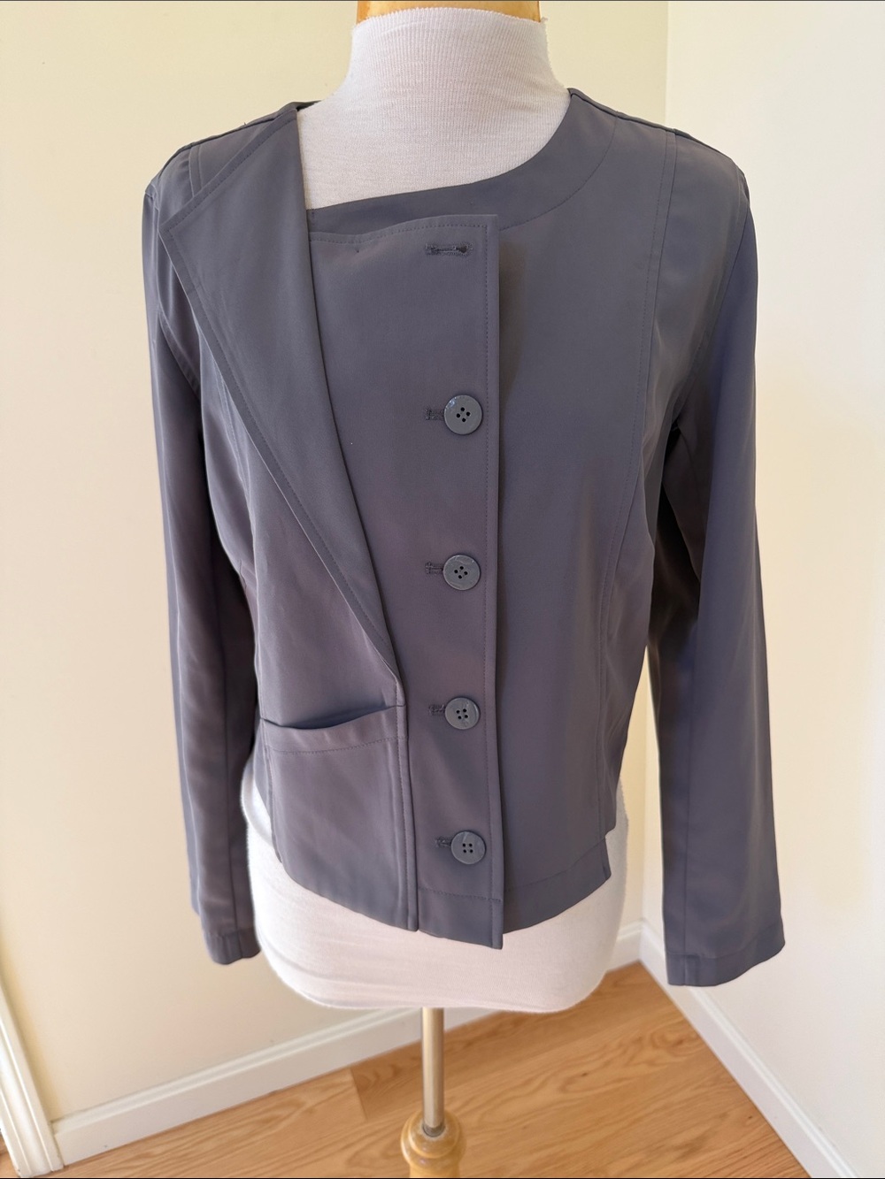 Bitte Kai Rand Sz 38 taupe asymmetrical jacket /blazer.